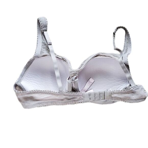 (HH) Victoria's Secret Dream Angels Demi Lace Gray Bra - Picture 2 of 3